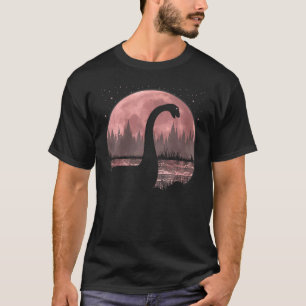 Nessie Loch Ness Monster Graphic Full Moon Loch Ne T-Shirt