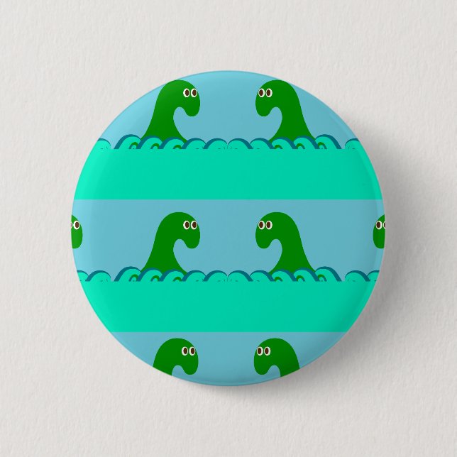 Nessie Pattern 6 Cm Round Badge (Front)