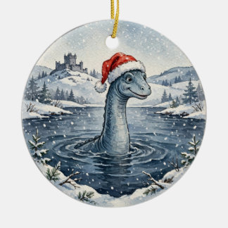 Nessie Santa Christmas Ornament