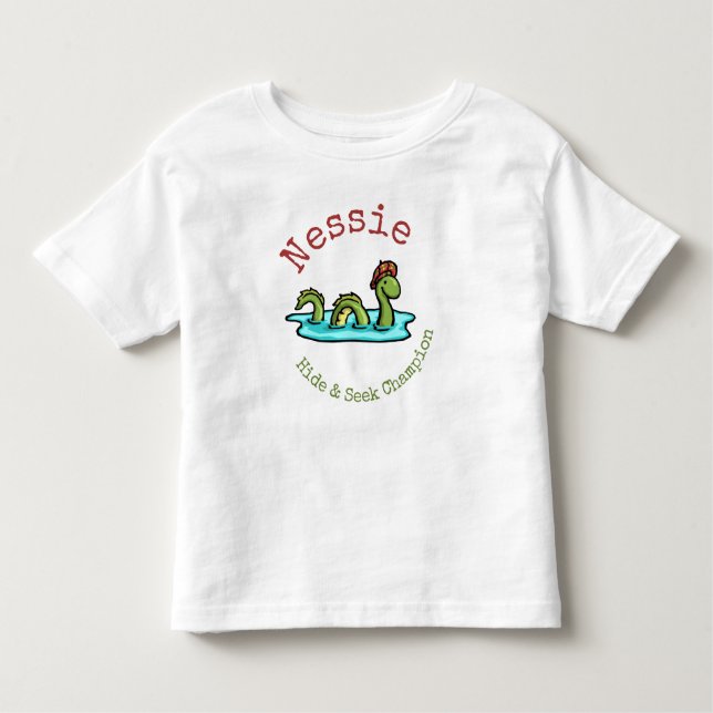 Nessie, the Loch Ness Monster, Hide & Seek Champ Toddler T-Shirt (Front)