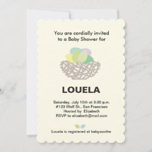 nest baby shower invitation