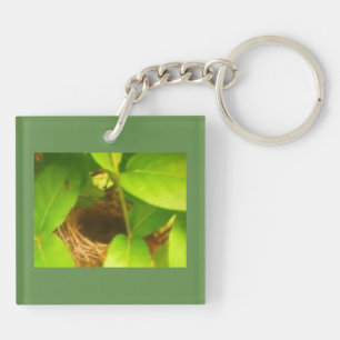 Nest Nestled in Honeysuckles Acrylic Keychain