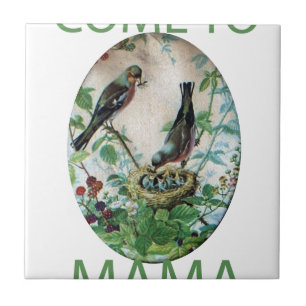 Nest of Joy: Family's Nourishing Young Spirit Love Ceramic Tile