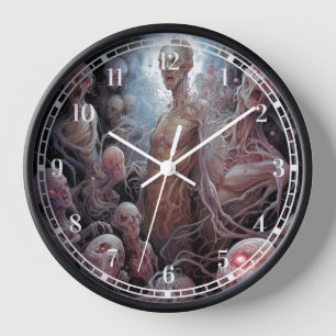 Nest Of Undead Zombies Horror Art Clock