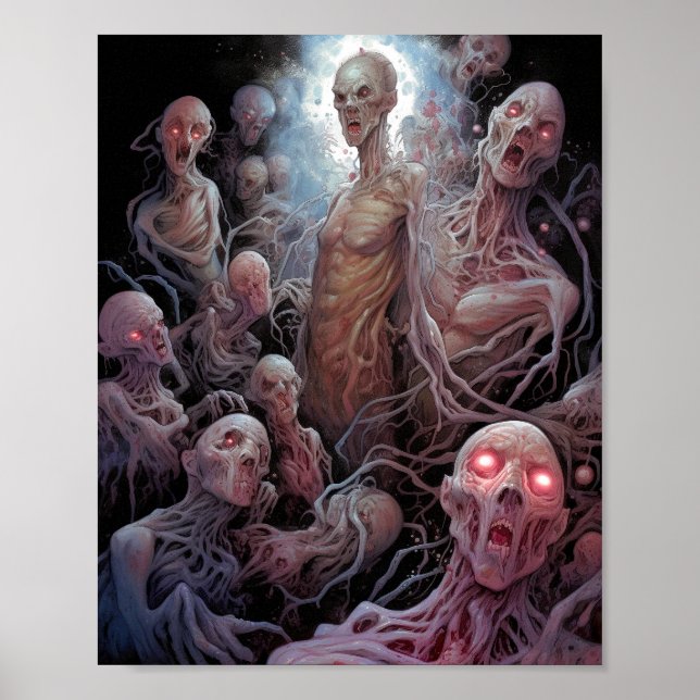 Nest Of Undead Zombies Horror Art Poster (Front)