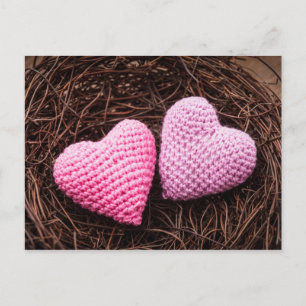Nest With Hearts Postcard