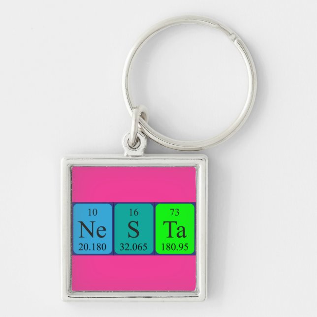 Nesta periodic table name keyring 6 (Front)