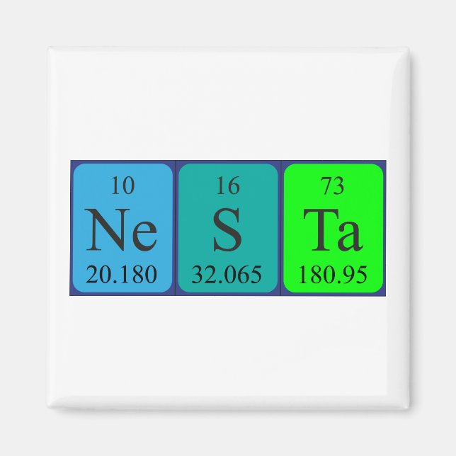 Nesta periodic table name magnet 4 (Front)