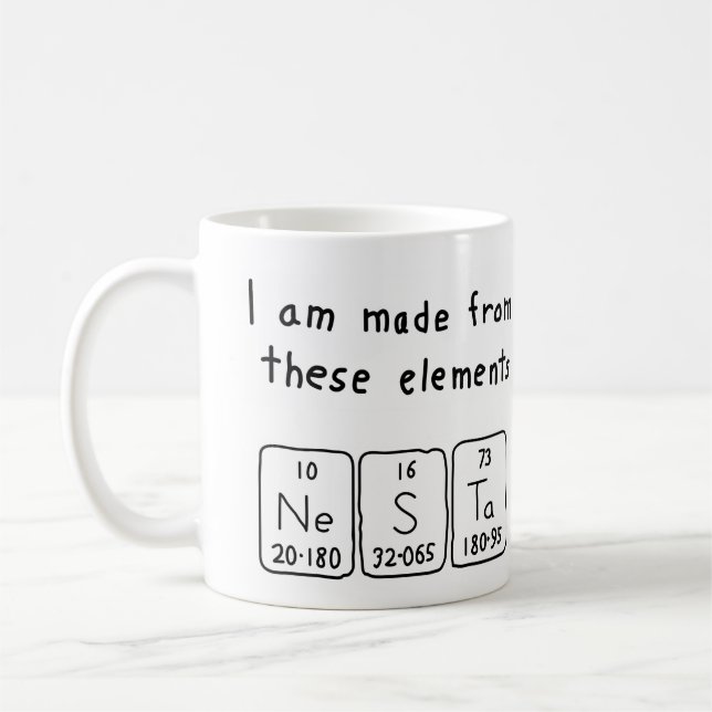 Nesta periodic table name mug 6 (Left)