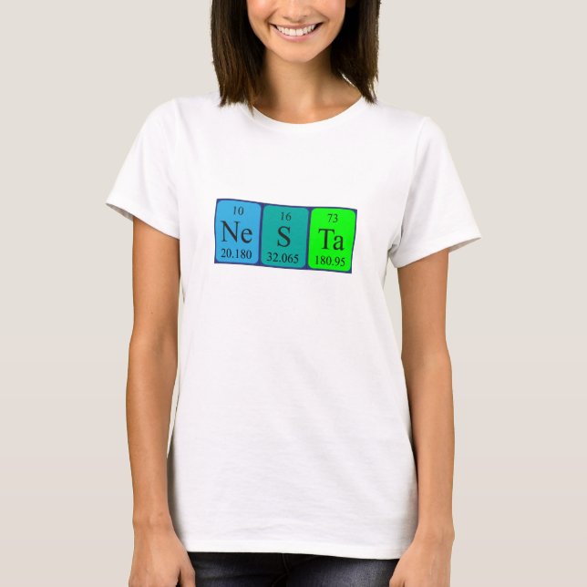 Nesta periodic table name shirt 10 (Front)