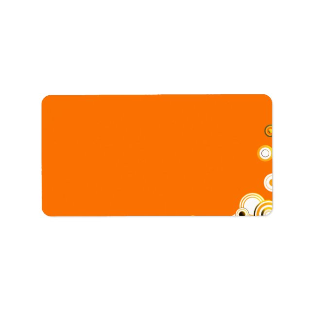 Nested circles in vibrant colours label (Front)