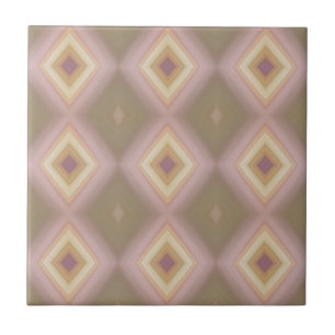 Nested Diamonds Ceramic Tile