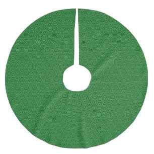 Nested Green Hexagons Brushed Polyester Tree Skirt