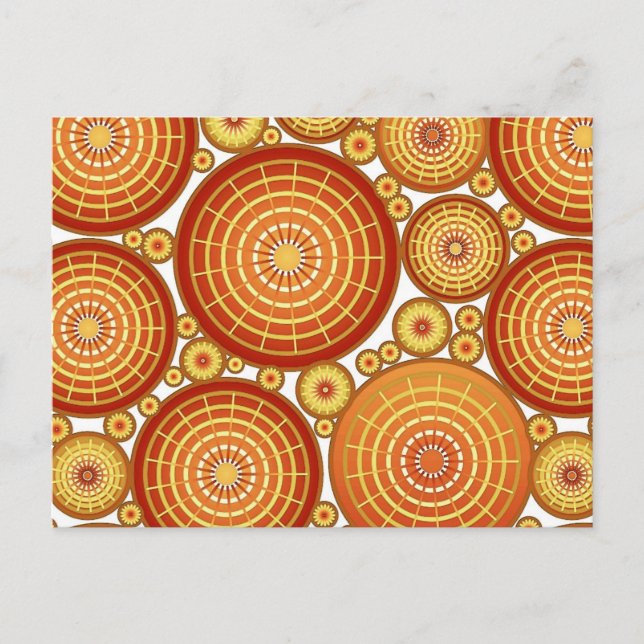 Nested wheels - copper and gold postcard (Front)