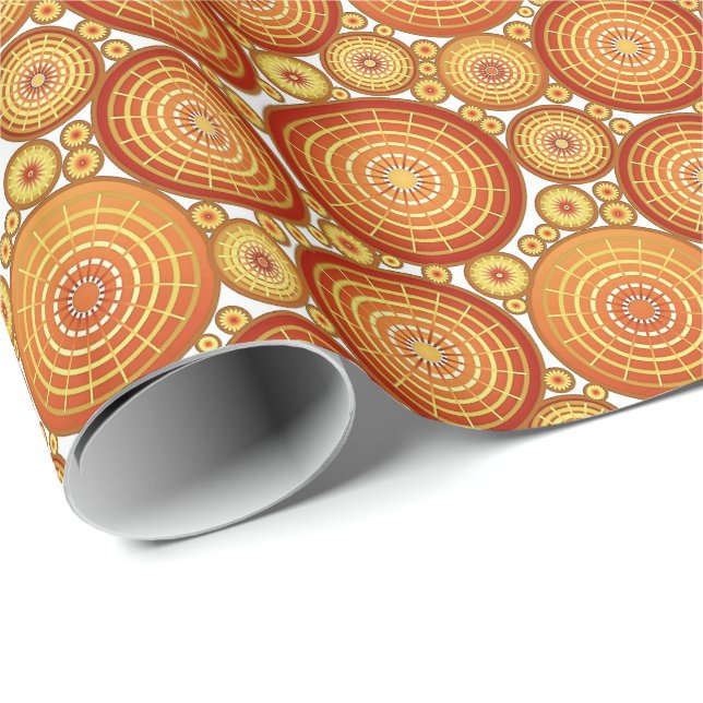 Nested wheels - copper and gold wrapping paper (Roll Corner)
