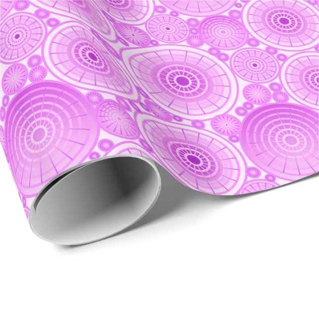 Nested wheels - lavender and purple wrapping paper (Roll Corner)