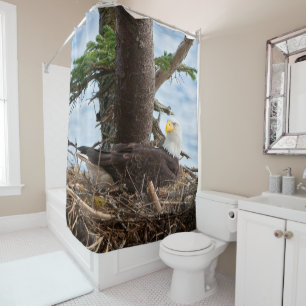 Nesting Bald Eagle Shower Curtain
