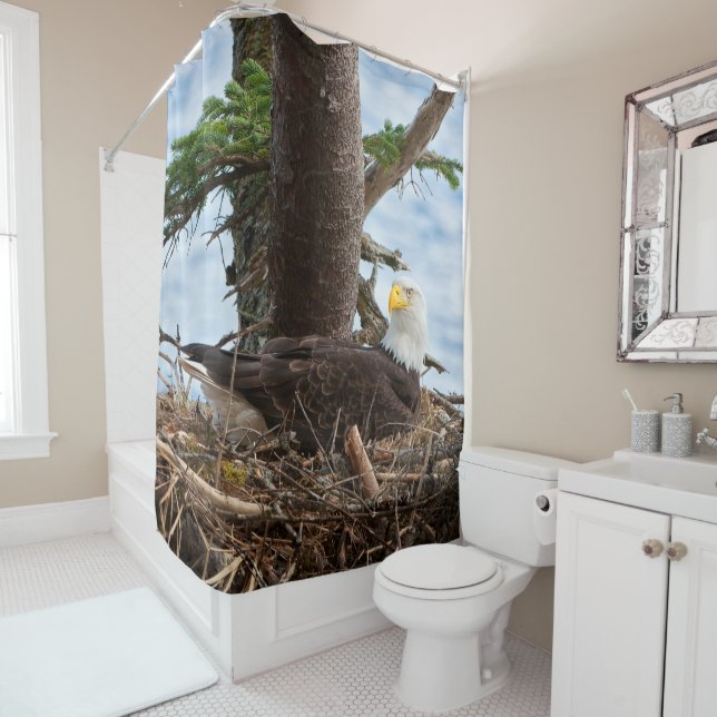 Nesting Bald Eagle Shower Curtain (In Situ)