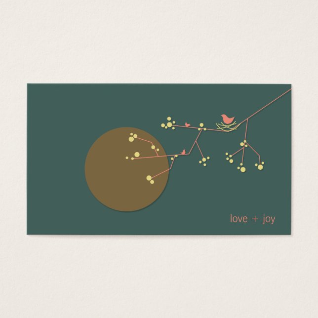 Nesting Bird Family Baby Shower DIY Favour Gift Ta (Front)