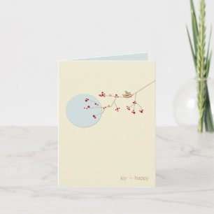 Nesting Bird & Family Baby Thank You Note Card