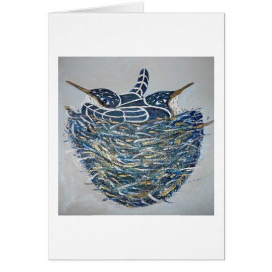 nesting birds card