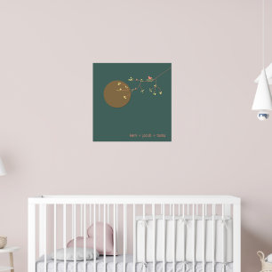 Nesting Birds Family Baby Nursery Art Print