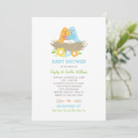Nesting Birds Spring Baby Boy Shower