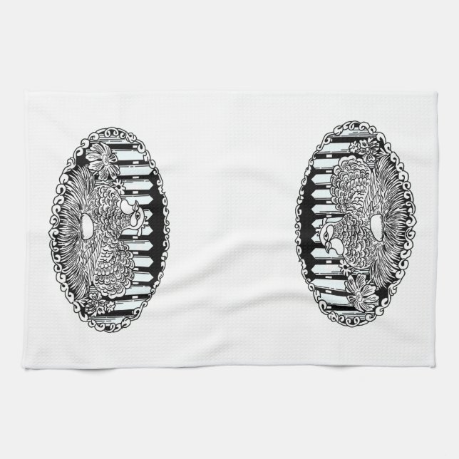 Nesting Box Hen Tea Towel (Horizontal)