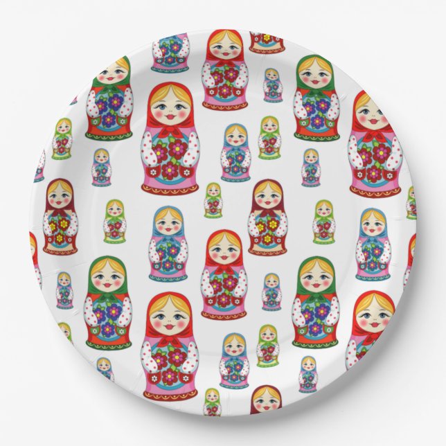 Nesting Doll Paper Plate (Front)