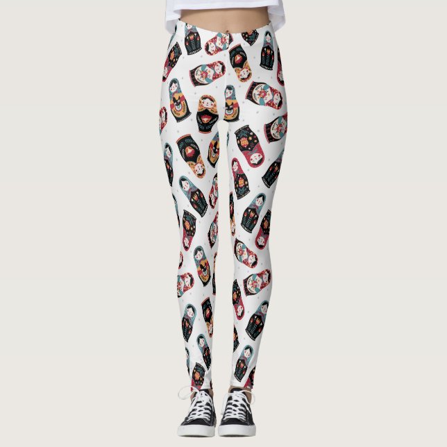 Nesting Doll Pattern Leggings (Front)