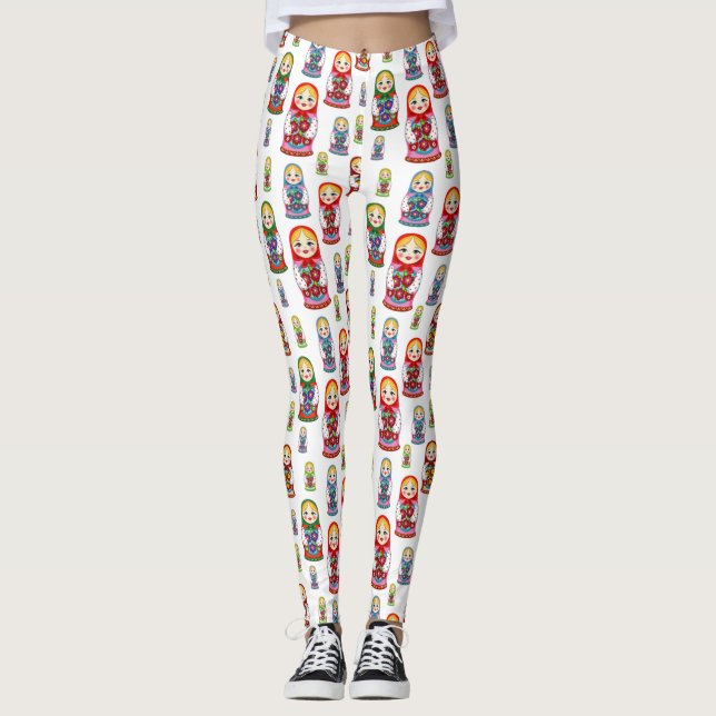 Nesting Doll Pattern Leggings (Front)