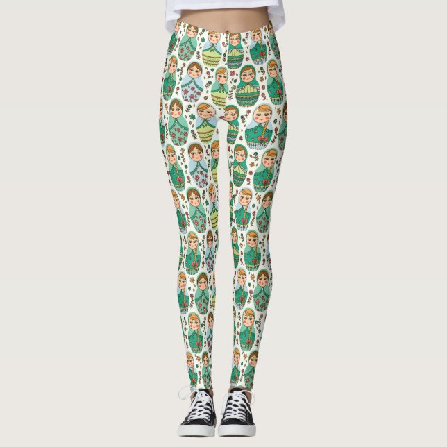 Nesting Doll Pattern Leggings (Front)
