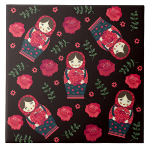 Nesting Dolls Ceramic Tile