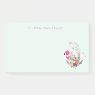 Nesting Egg w/ Flamingo & Bunny Baby Shower Post-it Notes
