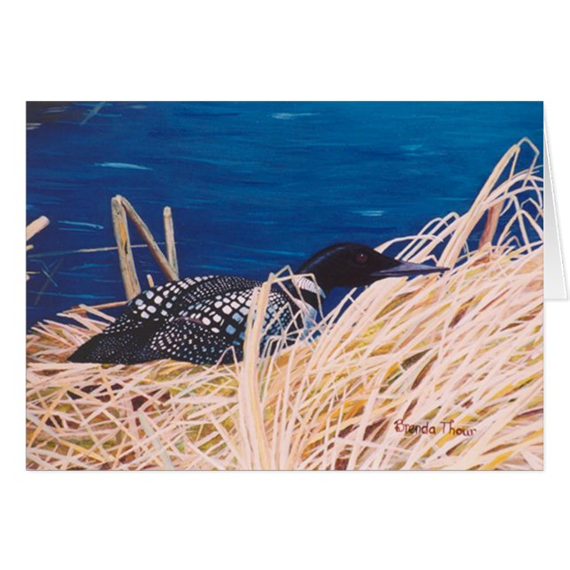 Nesting Loon Card (Front Horizontal)