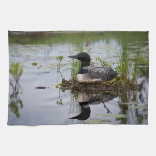 Nesting Loon kitchen towel