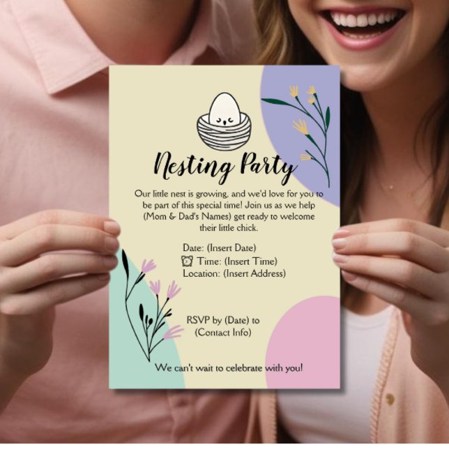 Nesting party parents to be baby shower invitation (Creator Uploaded)
