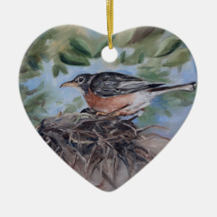Nesting Robin Ornament
