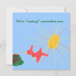 "Nesting Somewhere New" change-of-address card