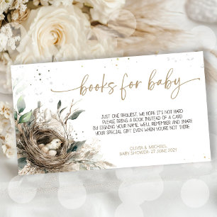 Nesting Woodland Neutral Rustic Fores Baby Shower  Enclosure Card