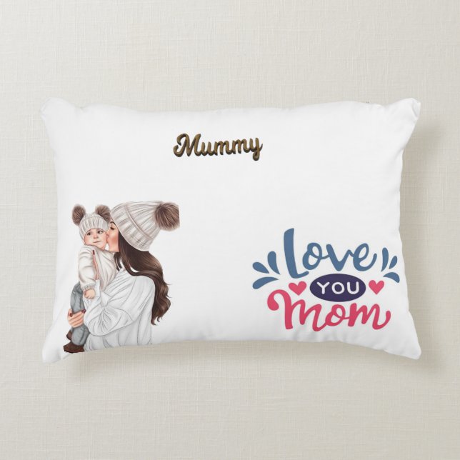  "Nestle Love with Every Hug: Happy Mother's Day A Decorative Cushion (Front)