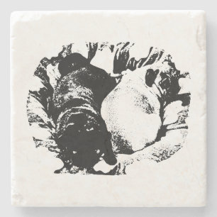 Nestled Pugs, Table Warmth Stone Coaster