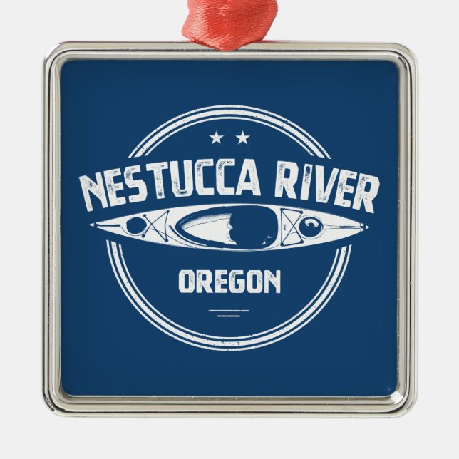 Nestucca River Oregon Kayaking Metal Ornament (Front)