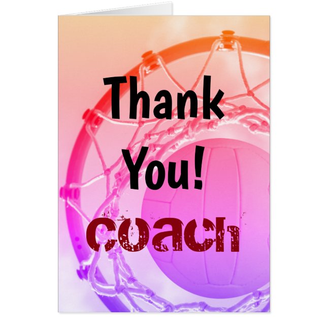 Net And Ball Thank You Coach (Front)