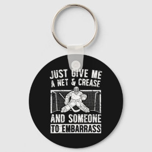 Net And Crease Ice Hockey Goalkeeper Ice Hockey Go Key Ring