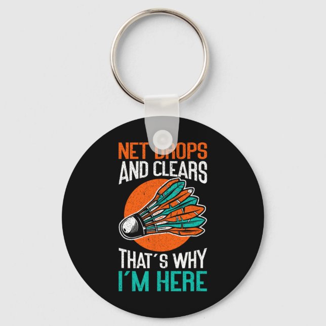Net Drops And Clears That's Why I'm Here Funny Dmi Key Ring (Front)