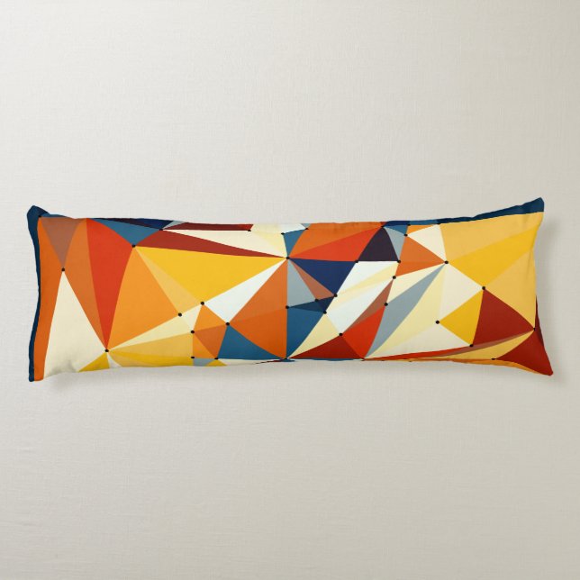 Net of multicolored triangles body cushion (Back)