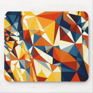Net of multicolored triangles mouse pad