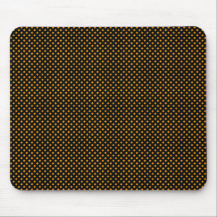 Net Pattern, Black with Orange Mouse Pad
