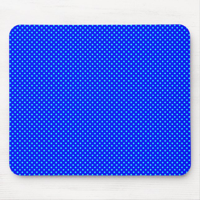 Net Pattern Blue with Cyan Mouse Pad (Front)